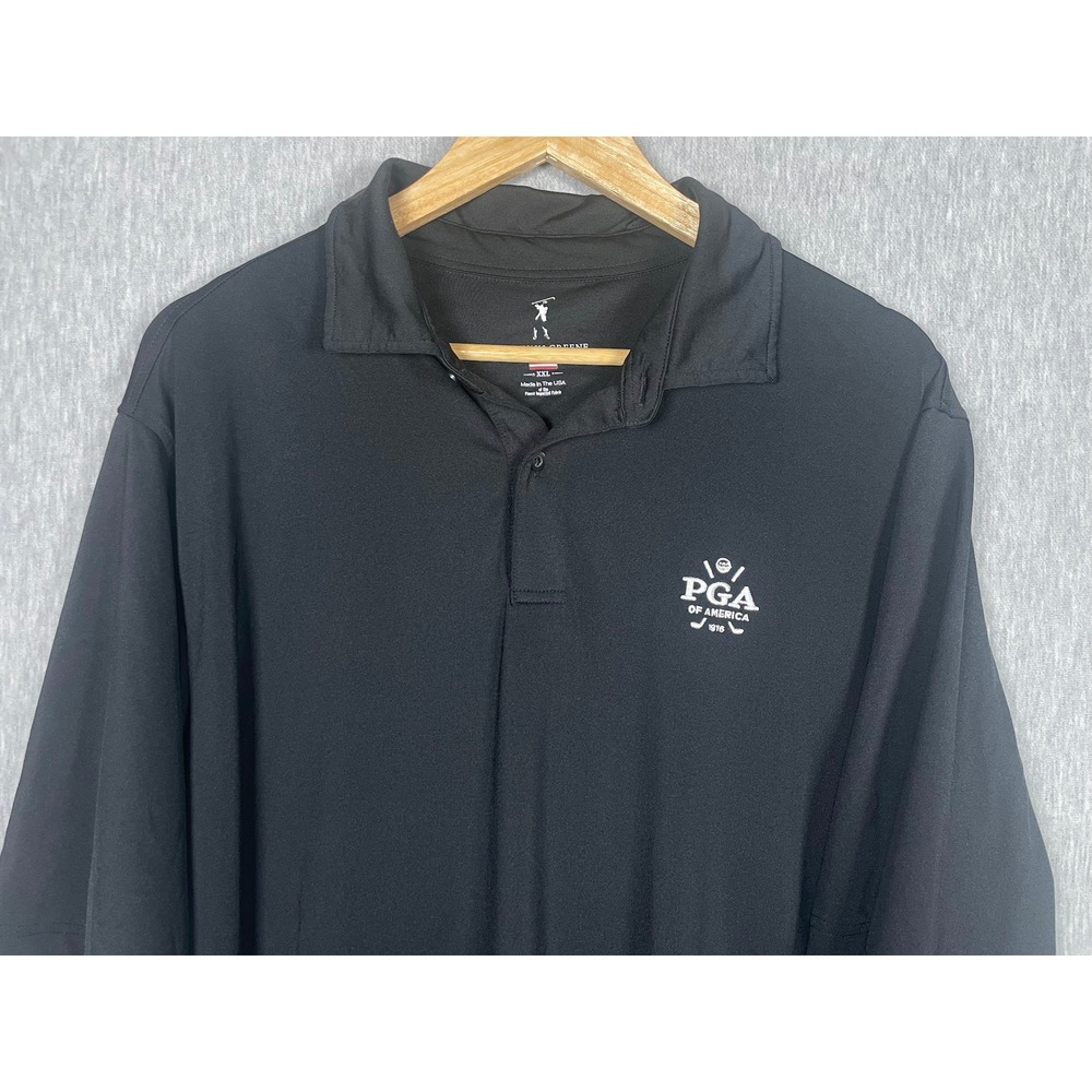 Fairway & Greene Mens XXL Black PGA of America 1916 Embroidered Golf Polo Shirt